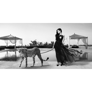 Woman with Cheetah