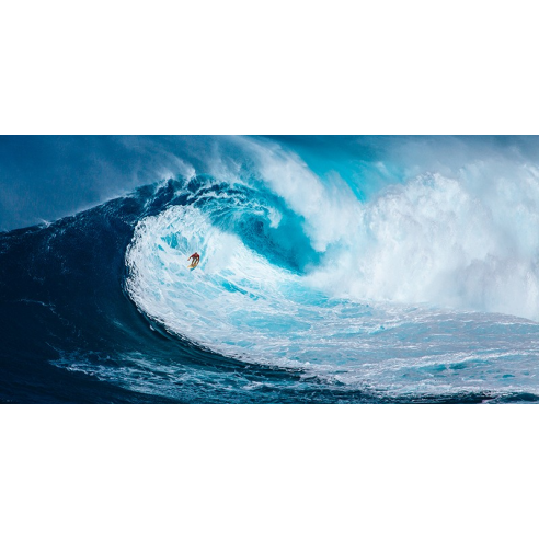 Surfing the big wave, Tasmania (detail)