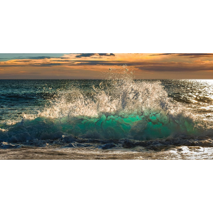 Wave crashing on the beach,...