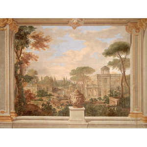 Fresco of Rome landscape