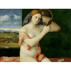 Giovane donna allo specchio