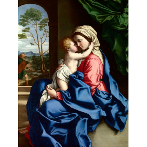 The Virgin and Child embracing