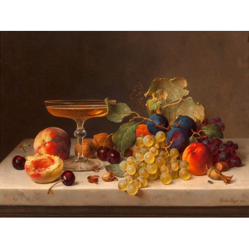 Still life with summer fruits and...