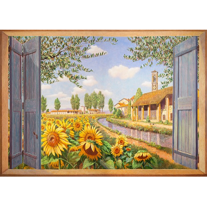 Casolare tra i girasoli