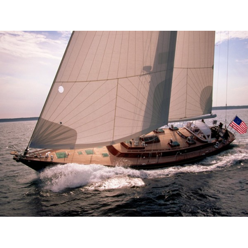 Sailboat Leaning to the Side