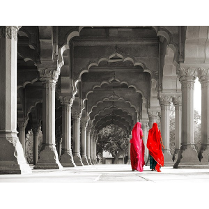 Women in traditional dress,...
