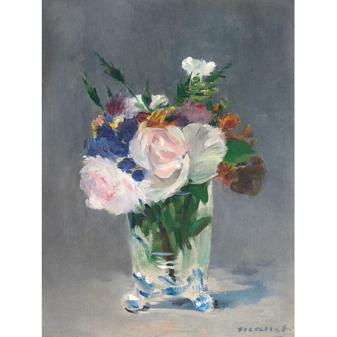 Flowers in a Crystal Vase