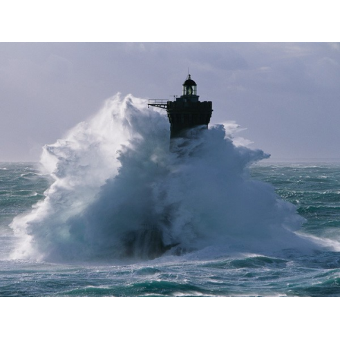 Phare du Four lors d'une tempète