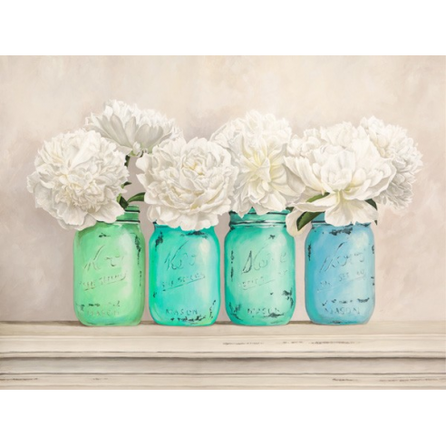 Peonies in Mason Jars