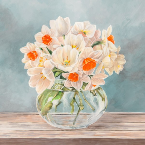 Fleurs et Vases Aquamarine II