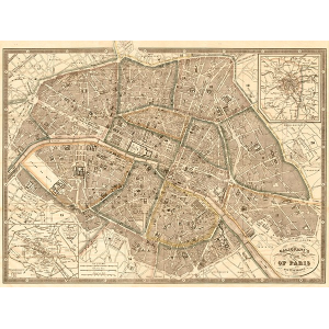 Plan of Paris and Environs,...