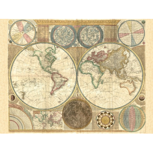 Double hemisphere map of...