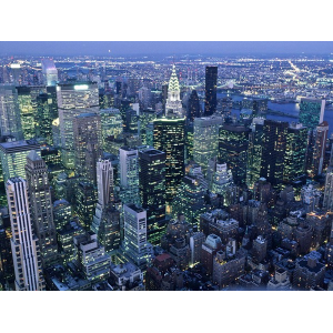 Manhattan skyline at dusk, NYC