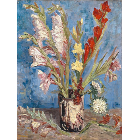 Vase with Gladioli and China Asters