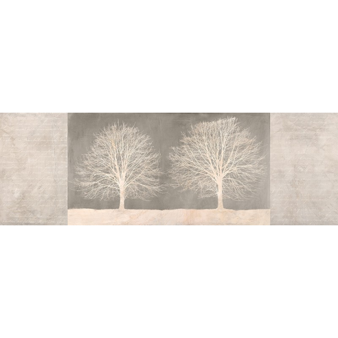 Trees on grey panel