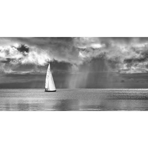 Sailing on a Silver Sea (BW)