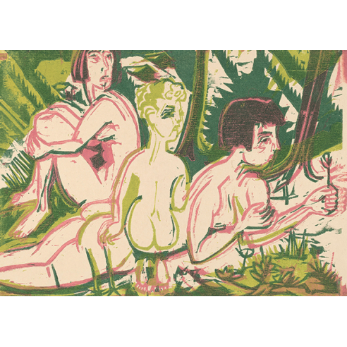 Nude Women with a Child in the Forest