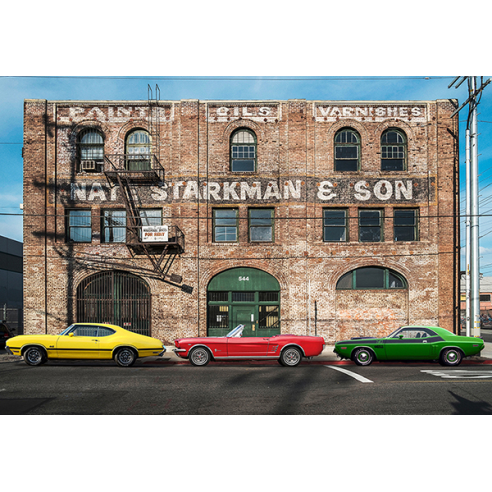 Urban Landscape with Muscle Cars