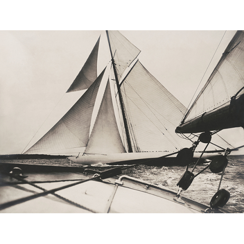 Side view of the yacht Reliance,...