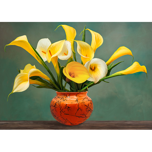 Vase of Yellow Callas