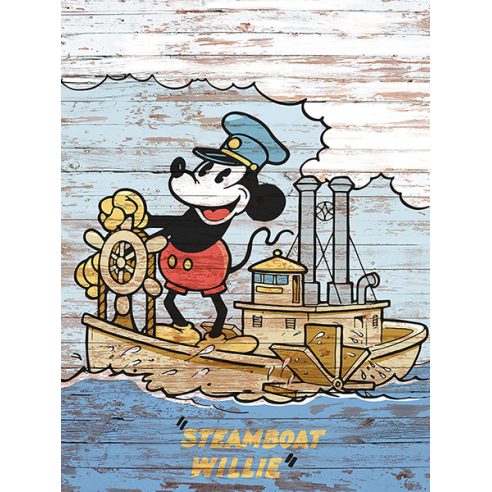 Steamboat Willie Vintage Poster