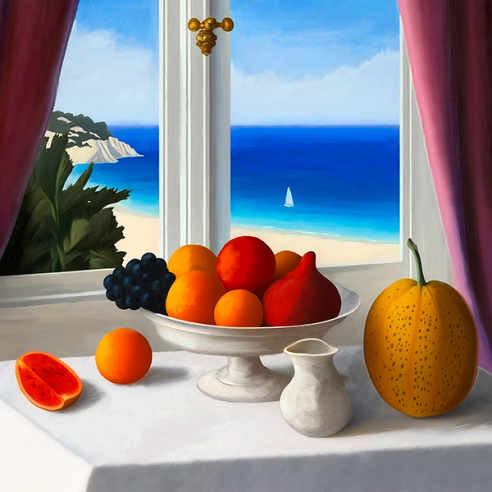 Still Life and WIndow I (detail)