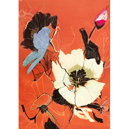Fleurs (Burnt Orange, detail)