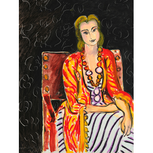 Woman Seated before a Black...