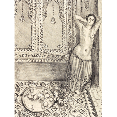 Odalisque debout au plateau de...