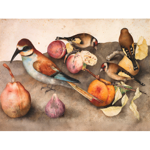 Still Life with Birds and Fruit, c. 1650