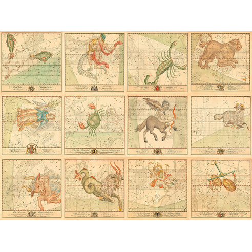 Star charts of the signs of the Zodiac