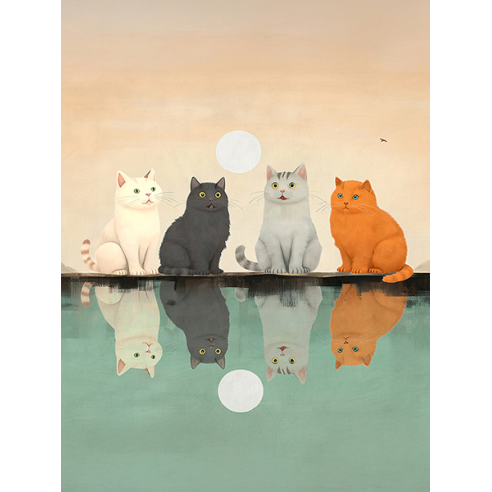 Friends in the moonlight (detail)