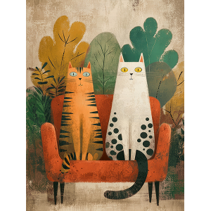 Two Cats on an Armchair II