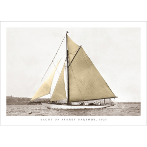 Yacht on Sydney Harbour, 1925
