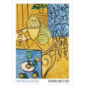 Intérieur jaune et bleu