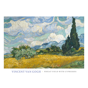 Wheat Field with Cypresses
